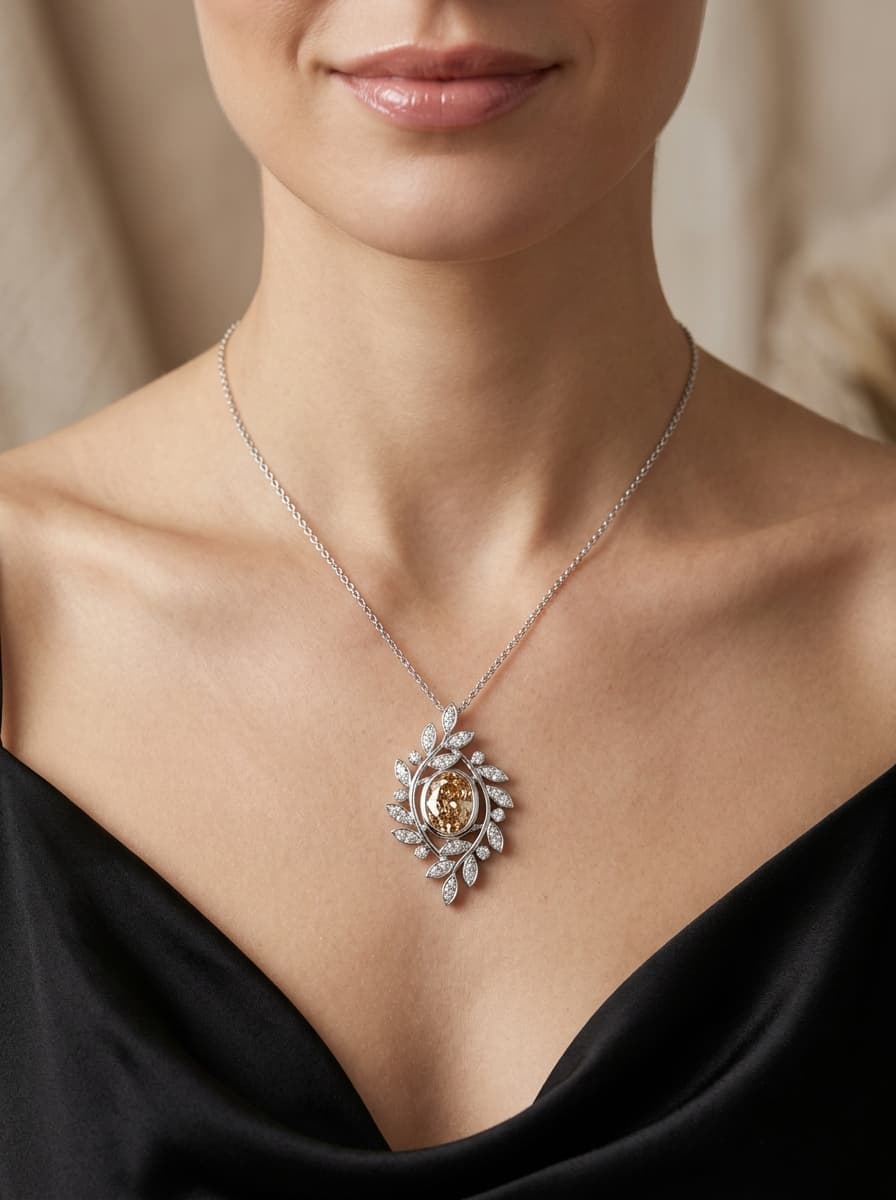 Oliva Diamond Pendant